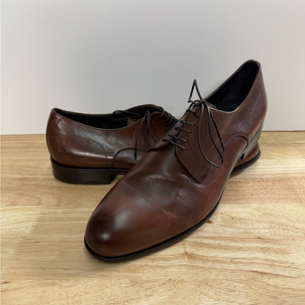 Boss Brown Leather Oxfords Timeless Elegance